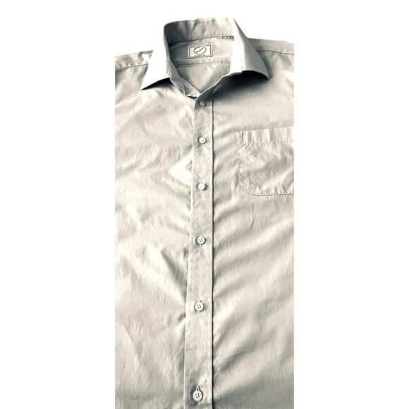 BESPOKE LONG BARREL CUFF SLV BUTTON DOWN SHIRT, MENS, L, 16-16.5 (36/37), BEIGE - Picture 8 of 11